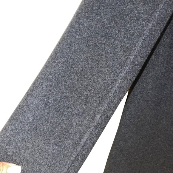 Theory Womens Pea Coat Size Small Gray Shawl Collared Pockets Casual Pure Wool - Picture 8 of 11